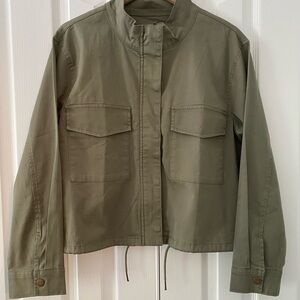 Olive Green Crop Utility Jacket; new with tags.